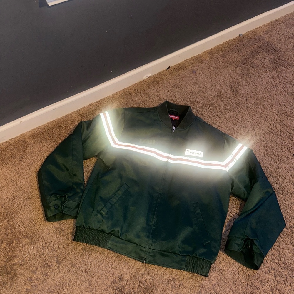 Reflective Green Bomber Jacket